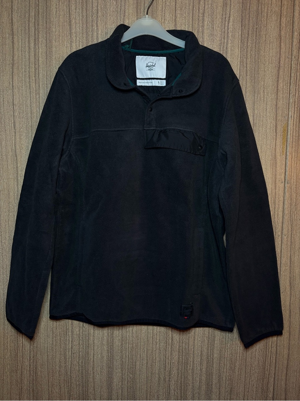 Herschel Supply Company Black Lightweight Fleece Shirt Jacket